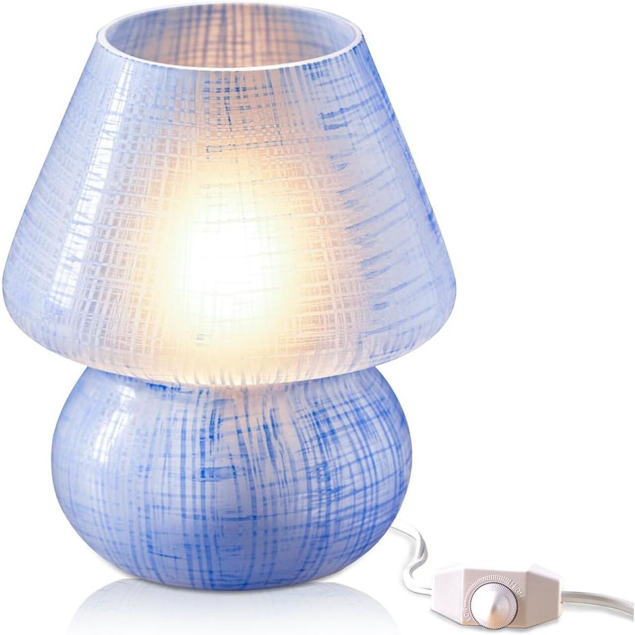 Next Glow Mushroom Lamp - Retro Funky Aesthetic LED Table Lamp, Dimmable E26 Socket Bulb